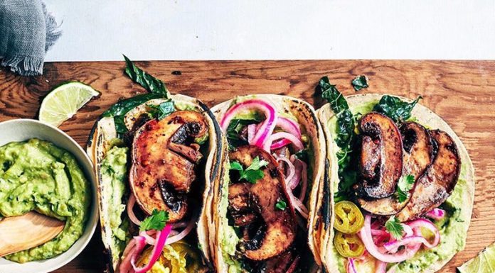 Two Sauces Are Better Than One In These Vegan Mushroom Tacos