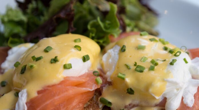 This Salmon, Hollandaise Sauce, And Poached Eggs Breakfast Is Incredible Poached eggs